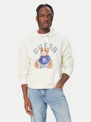 Guess Bluza M6YQ38 K5436 Kremowy Oversize. Białe bluzy bez kaptura męskie Guess, m, z bawełny. Za 434.99 zł.
