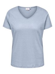 ONLY Carmakoma Koszulka w kolorze błękitnym rozmiar: XL-54. Niebieskie bluzki damskie Only Carmakoma, xl, bez wzorów, bez kołnierzyka, bez ramiączek. Za 74.63 zł.