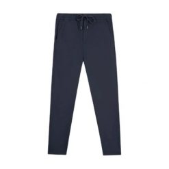 Spodnie z gumką dla kobiet TBS Sintajog. Niebieskie spodnie materiałowe damskie Tbs, bez wzorów, eleganckie. Za 283.00 zł.