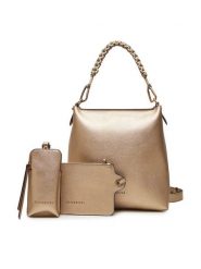 Hispanitas Torebka BV253843 Złoty. Żółte torebki klasyczne damskie Hispanitas, bez wzorów, ze skóry, bez dodatków. Za 519.99 zł.