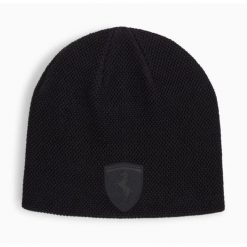 Czapka Zimowa Puma Ferrari Style Beanie. Czarne czapki męskie Puma, na zimę, bez wzorów, z dzianiny, eleganckie. Za 143.99 zł.