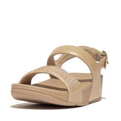 Damskie sandały z klinem FitFlop Lulu. Czarne sandały damskie FIT FLOP, bez wzorów, z materiału, bez obcasa. Za 534.50 zł.