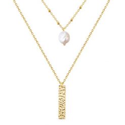 Valero Pearls Stal nierdzewna Perła hodowlana słodkowodna Naszyjniki 1 ct Damski. Białe naszyjniki damskie Valero Pearls, pozłacane. Za 309.99 zł.