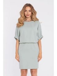 Made of emotion Sukienka w kolorze miętowym rozmiar: M. Zielone sukienki damskie Made Of Emotion, m, bez wzorów, bez kołnierzyka, bez ramiączek, mini. Za 254.99 zł.