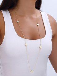 Luja Bijoux Pozłacany naszyjnik z elementem ozdobnym rozmiar: onesize. Żółte naszyjniki damskie Luja Bijoux, metalowe. Za 105.38 zł.