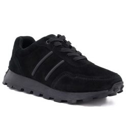 Skórzane półbuty sneakersy platformy czarny S.Barski. Czarne półbuty męskie S.BARSKI, ze skóry, bez zapięcia. Za 209.99 zł.