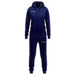Tuta Lady. Niebieskie spodnie dresowe damskie Givova, bez wzorów, z dresówki. Za 252.99 zł.