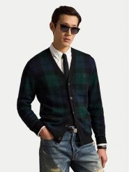 Polo Ralph Lauren Kardigan 710B23895001 Zielony Regular Fit. Zielone kardigany męskie Polo Ralph Lauren, m, bez wzorów, z wełny, bez kołnierzyka. Za 1,299.00 zł.