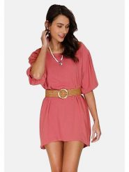 Le Jardin du Lin Sukienka w kolorze koralowym rozmiar: 40. Czerwone sukienki damskie Le jardin du lin, bez wzorów, klasyczne, bez kołnierzyka, bez ramiączek, mini. Za 123.25 zł.