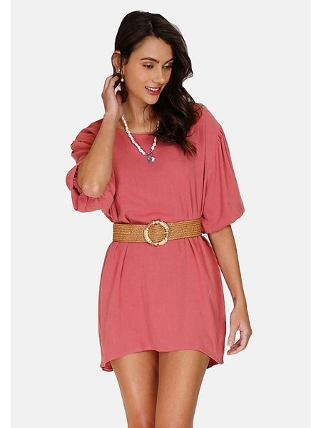 Le Jardin du Lin Sukienka w kolorze koralowym rozmiar: 40. Czerwone sukienki damskie Le jardin du lin, bez wzorów, klasyczne, bez kołnierzyka, bez ramiączek, mini. Za 123.25 zł.