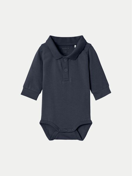 NAME IT Body dziecięce 13190160 Granatowy. Niebieskie body niemowlęce Name it, bez wzorów, z bawełny, bez ramiączek. Za 49.99 zł.