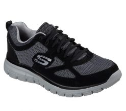Buty sportowe męskie Skechers Burns Agoura. Czarne buty sportowe na co dzień męskie Skechers, z materiału, bez zapięcia, trekkingowe. Za 199.99 zł.