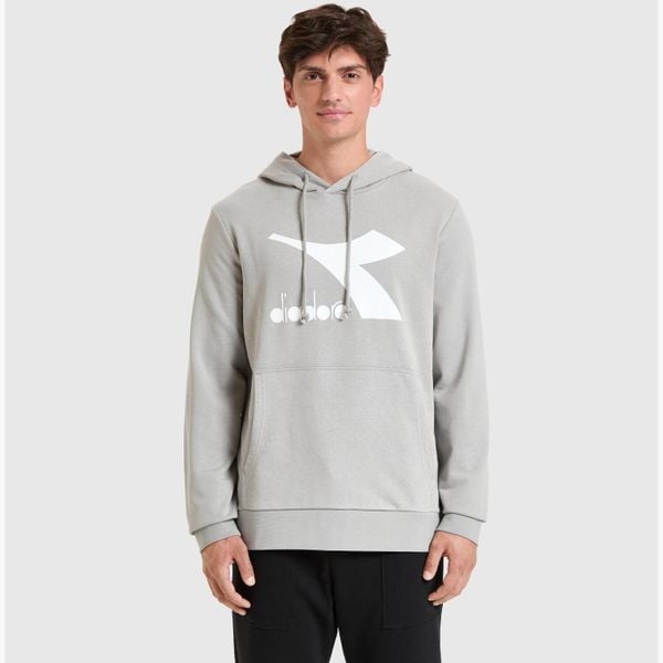 Bluza męska DIADORA HOODIE BIG LOGO. Szare bluzy bez kaptura męskie Diadora, m. Za 99.99 zł.