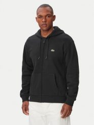 Lacoste Bluza SH8864 Czarny Regular Fit. Czarne bluzy bez kaptura męskie Lacoste, m, z bawełny. Za 684.99 zł.