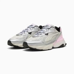 Buty sportowe damskie Puma FADE NITRO LS 40620309. Szare buty sportowe na co dzień damskie Puma, bez wzorów, z gumy, do biegania. Za 386.63 zł.