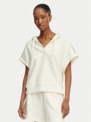 BOSS Bluza Mirage 50561076 Kremowy Relaxed Fit. Białe bluzy bez kaptura damskie Boss, l, z syntetyku. Za 349.99 zł.