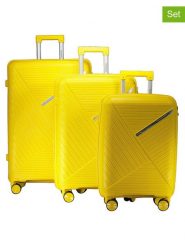 Geographical Norway 3-częściowy zestaw "Simi" w kolorze żółtym rozmiar: onesize. Żółte walizki Geographical Norway, bez wzorów, z materiału. Za 391.99 zł.