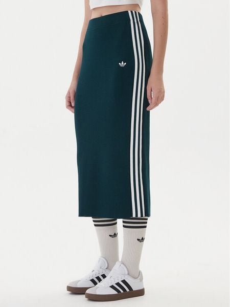 Adidas Spódnica ołówkowa adicolor Knit 3-Stripes JW2662 Zielony Regular Fit. Zielone spódniczki damskie Adidas, l, bez wzorów, z wiskozy, ołówkowe. Za 239.99 zł.