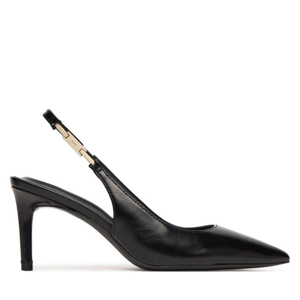 Szpilki BOSS. Czarne szpilki Boss, bez wzorów, bez obcasa. Za 559.99 zł.