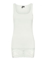 Vero Moda Top w kolorze białym rozmiar: M. Białe topy damskie Vero Moda, m, bez wzorów, z koronki, bez kołnierzyka. Za 48.39 zł.