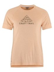 Craft Koszulka "ADV Trail Wool" w kolorze pomarańczowym rozmiar: M. Pomarańczowe bluzki damskie Craft, m, bez wzorów, bez kołnierzyka, bez ramiączek. Za 129.95 zł.