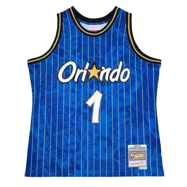Koszulka NBA Orlando Magic Penny Hardaway Swingman CNY 4.0 1994/95. Niebieskie t-shirty damskie Mitchell & Ness, m, bez wzorów, z jersey, bez kołnierzyka. Za 506.50 zł.