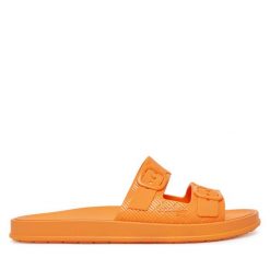 Klapki Melissa. Brązowe klapki damskie Melissa, bez wzorów, bez obcasa. Za 179.99 zł.