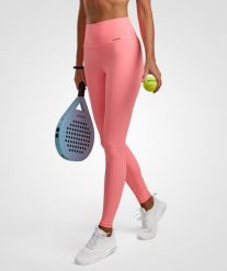 Legginsy do tenisa/padel damskie Smart z kieszenią na piłki. Brązowe legginsy damskie NORDICDOTS, bez wzorów, z materiału. Za 365.00 zł.