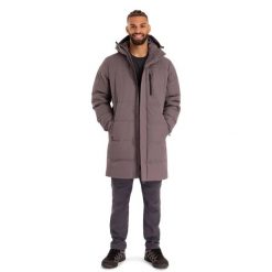 Kurtka puchowa Trespass Clipster. Szare kurtki narciarskie i snowboardowe damskie Trespass, m, bez wzorów, z materiału, z kapturem, narciarskie. Za 381.00 zł.