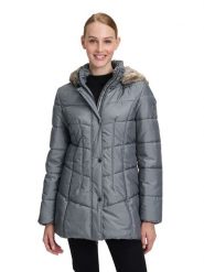 Betty Barclay Płaszcz pikowany w kolorze niebiesko-szarym rozmiar: 46. Niebieskie płaszcze damskie Betty Barclay, bez wzorów. Za 305.29 zł.