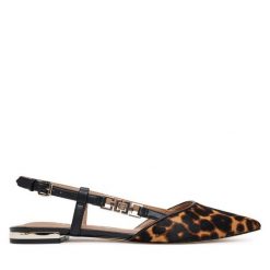 Sandały Guess. Brązowe sandały damskie Guess, z aplikacjami, bez obcasa, na płaskiej podeszwie. Za 439.99 zł.
