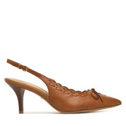 Szpilki Tamaris. Brązowe szpilki Tamaris, bez wzorów, bez obcasa. Za 379.99 zł.