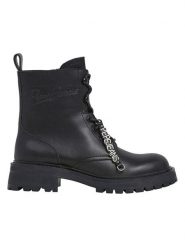 Pepe Jeans FOOTWEAR Skórzane botki w kolorze czarnym rozmiar: 38. Czarne botki damskie Pepe Jeans FOOTWEAR, z jeansu, bez obcasa, bez zapięcia. Za 248.27 zł.