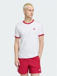 Adidas T-Shirt Drop Needle 3 Stripes Tee KS7449 Biały Regular Fit. Białe szorty męskie Adidas, m, bez wzorów, z bawełny, bez kołnierzyka. Za 149.99 zł.