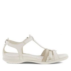 Sandały ECCO. Brązowe sandały damskie ECCO, bez wzorów, bez obcasa, na płaskiej podeszwie. Za 529.99 zł.