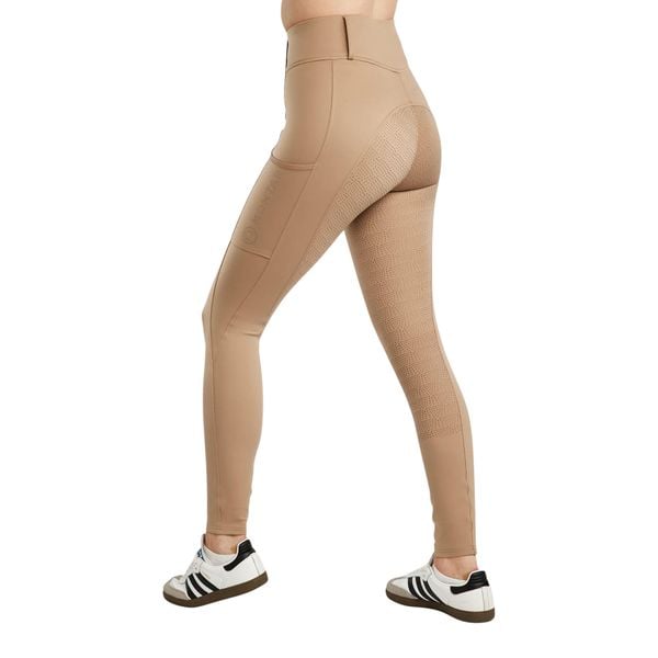 Damskie legginsy jeździeckie z pełną przyczepnością Montar MoElaine Logo. Brązowe legginsy damskie MONTAR, s, bez wzorów, z elastanu. Za 431.00 zł.