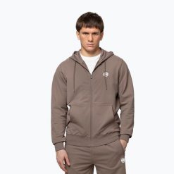 Bluza męska Pitbull Nugget Small Logo Hooded Zip. Brązowe bluzy bez kaptura męskie PITBULL, m, z bawełny. Za 239.99 zł.