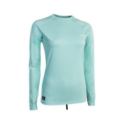 Koszulka surfingowa damska ION Lycra LS crystal blue. Niebieskie bluzki damskie ION, xl, bez wzorów, z lycry, sportowe, bez kołnierzyka, bez ramiączek. Za 199.00 zł.
