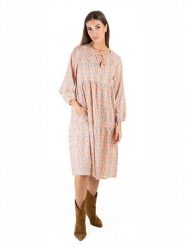 Isla Bonita by SIGRIS Sukienka w kolorze beżowym rozmiar: XL. Brązowe sukienki damskie Isla Bonita by SIGRIS, na co dzień, xl, bez wzorów, z bawełny, bez kołnierzyka, bez ramiączek, midi, proste. Za 119.12 zł.