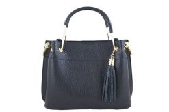 Kuferek skórzany BARBERINI'S czarny 959-1. Czarne shopper bag damskie Barberinis, bez wzorów, ze skóry, do ręki, zamszowe, bez dodatków. Za 164.99 zł.