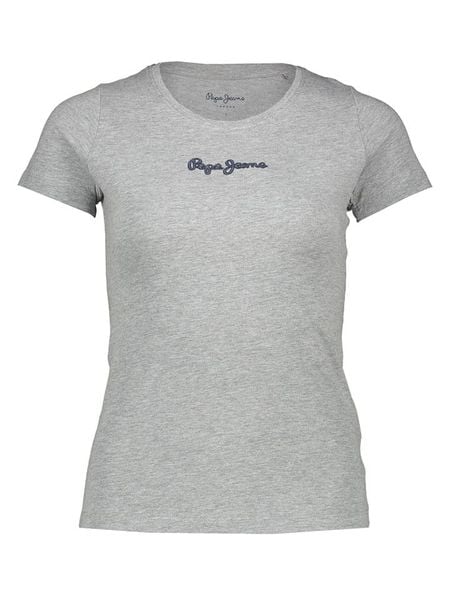 Pepe Jeans Koszulka w kolorze szarym rozmiar: XL. Szare bluzki damskie Pepe Jeans, xl, bez wzorów, z bawełny, bez kołnierzyka, bez ramiączek. Za 57.95 zł.