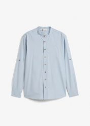 Koszula w ludowym stylu z bawełny, regular fit. Szare koszule męskie bonprix, m, bez wzorów, z bawełny, bez kołnierzyka, bez ramiączek. Za 107.99 zł.