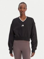 Adidas Bluza Stadium KC4980 Czarny Loose Fit. Czarne bluzy bez kaptura damskie Adidas, s, z bawełny. Za 279.99 zł.
