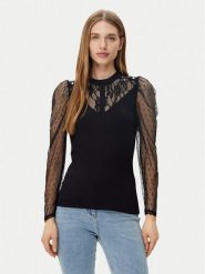 Morgan Bluzka 251-TSAGE Czarny Regular Fit. Czarne bluzki damskie Morgan, l, bez wzorów, z syntetyku, bez ramiączek. Za 179.99 zł.