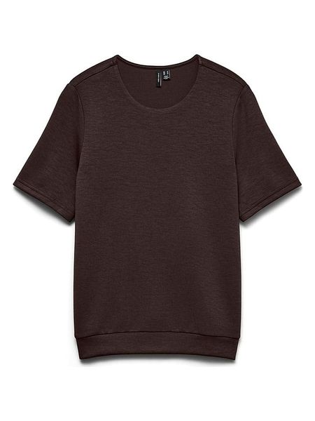 Vero Moda Koszulka w kolorze brązowym rozmiar: XS. Brązowe bluzki damskie Vero Moda, xs, bez wzorów, bez kołnierzyka, bez ramiączek. Za 72.95 zł.