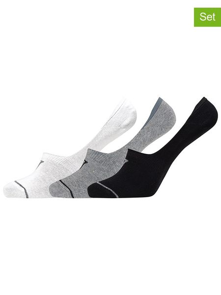 CR7 Skarpety-stopki (3 pary) w kolorze czarno-szaro-białym rozmiar: 40-46. Białe skarpetki męskie CR7, bez wzorów. Za 37.03 zł.