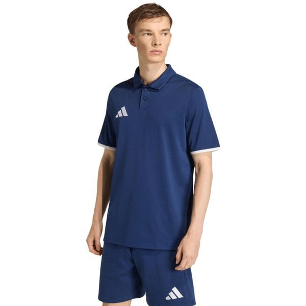Męska koszulka adidas Entrada 26 Polo - Climacool. Niebieskie koszulki polo męskie Adidas, m, z poliesteru, bez ramiączek, do piłki nożnej, climacool (adidas). Za 78.99 zł.