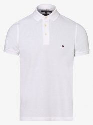 Tommy Hilfiger koszulka polo Mężczyźni Bawełna biały, M. Białe koszulki polo męskie Tommy Hilfiger, m, bez wzorów, z bawełny, bez ramiączek. Za 359.95 zł.