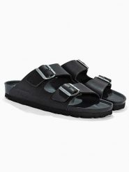 Sunbay Skórzane klapki "Trefle" w kolorze czarnym rozmiar: 38. Czarne klapki damskie Sunbay, bez wzorów, ze skóry, bez obcasa. Za 176.50 zł.