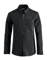 Clique Oxford koszula Oxford z długim rękawem 100% bawełna, łatwa w pielęgnacji. Czarne koszule męskie CLIQUE, l, bez wzorów, z bawełny, bez kołnierzyka, bez ramiączek. Za 229.58 zł.